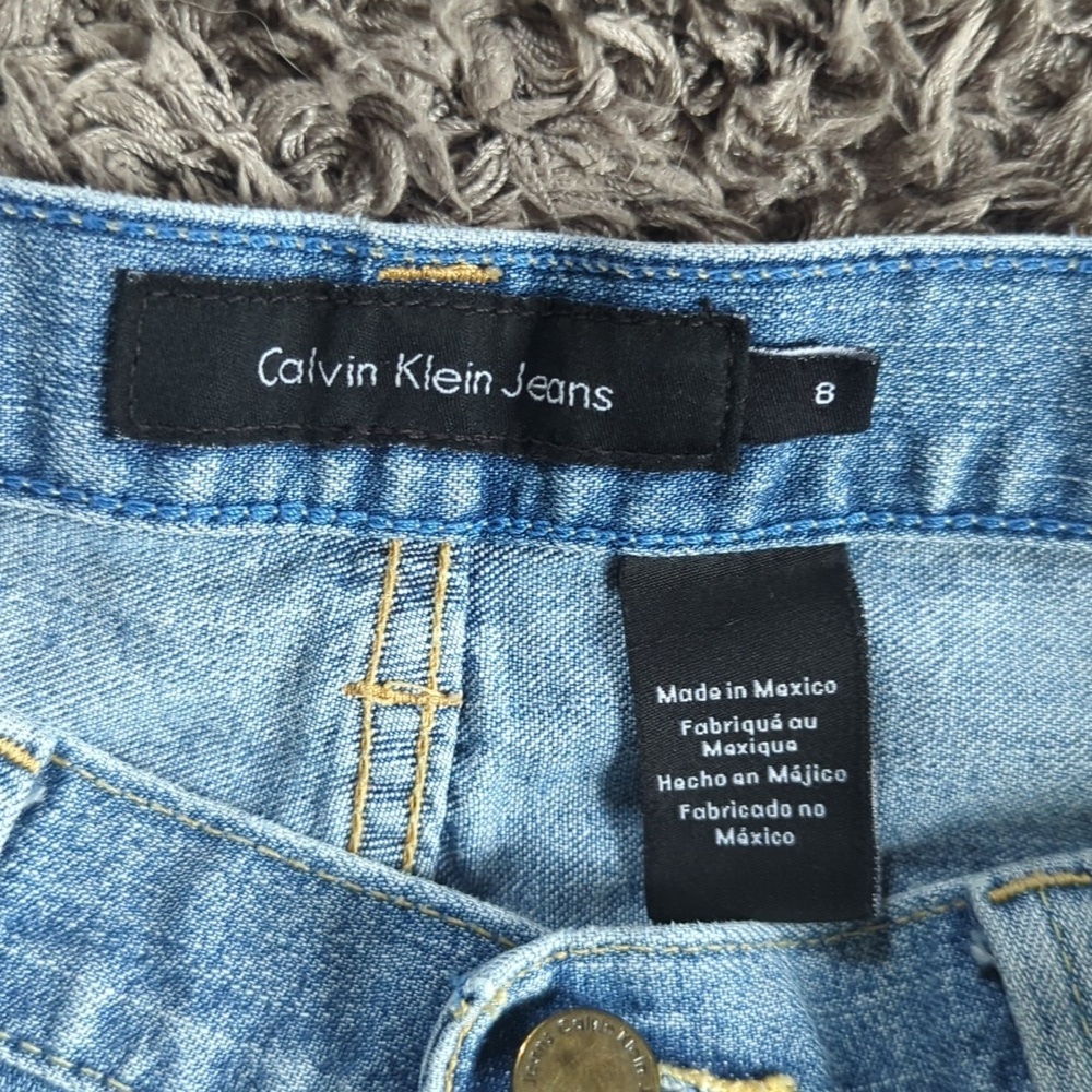 Calvin Klein Jeans Vintage Folded Hem Sewn Denim Size Women's 8 - Picture 4 of 8
